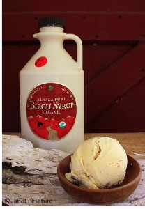 Birch syrup ice cream with buttered hickory nuts