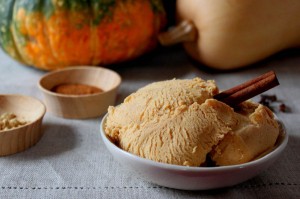 Butternut squash ice cream with an extra dose of cinnamon and ginger