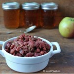 Maple baked beans with apples and ham