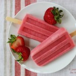 Strawberry knotweed yogurt pops