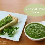 Garlic mustard pesto with baby spinach