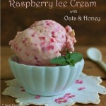 Raspberry Ice Cream with Oats and Honey