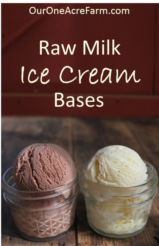 Homemade Raw Milk Ice Cream Bases